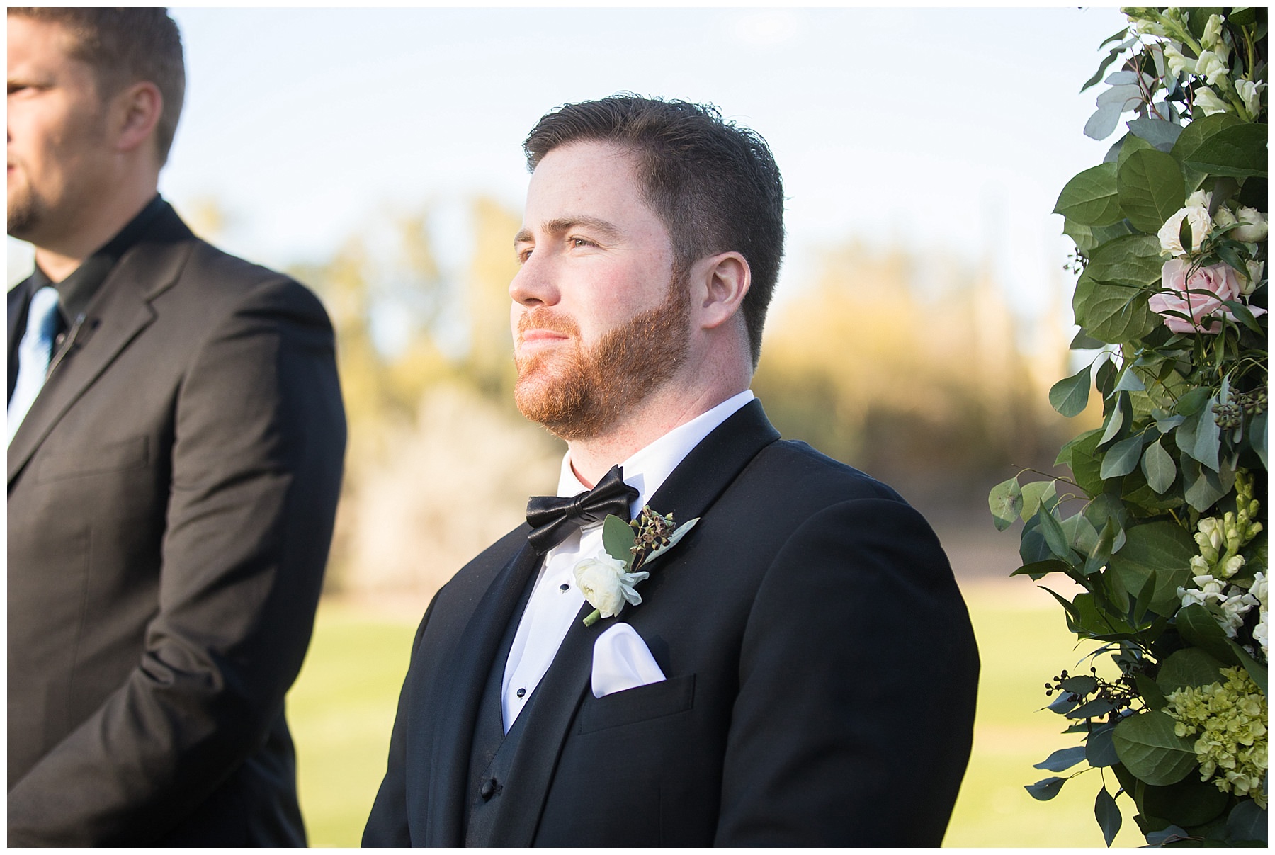 Groom Waiting for Bride to walk down aisle